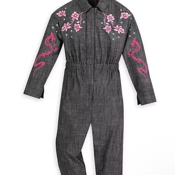 Disney | Mulan Jumpsuit Embroidered Zip Up Jumper One Piece Size 9/10 - Picture 13 of 14